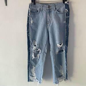 Carmar Los Angeles distressed ripped blue jeans 37489
